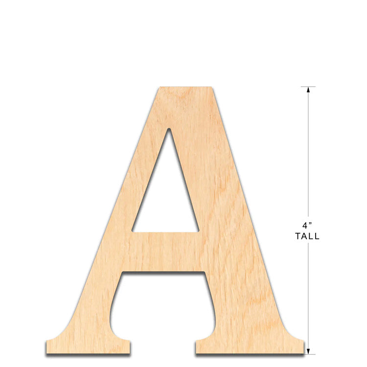 4" Tall x .25" Thick Wooden Letters