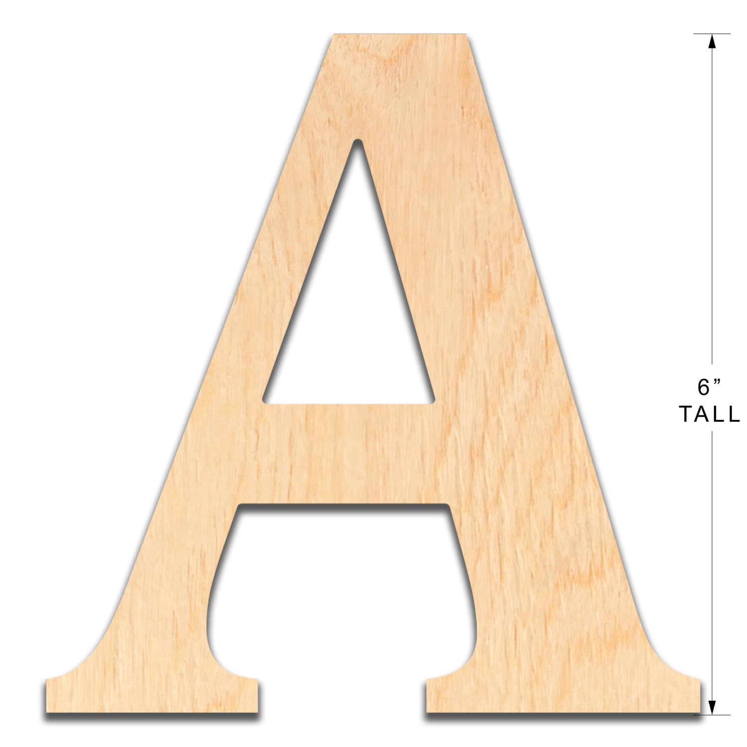 6" Tall x .25" Thick Wooden Letters