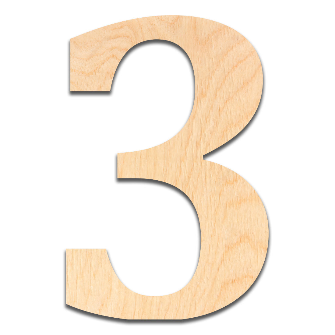 18 inch Wooden Number 3 - This 18 inch Unfinished Wood Number is Ready for Painting or Decorating. for Signs, Home Wall Decor, Office Decor, Letter Wall Decor, Party or Wedding Decorations.