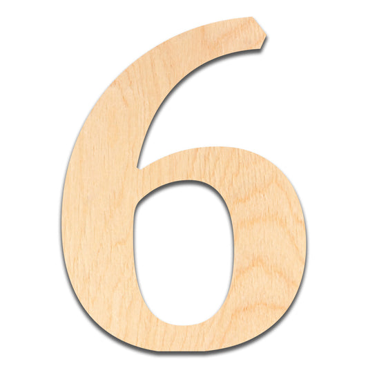 18 inch Wooden Number 6 - This 18 inch Unfinished Wood Number is Ready for Painting or Decorating. for Signs, Home Wall Decor, Office Decor, Letter Wall Decor, Party or Wedding Decorations.