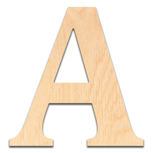 4 Inch Wooden Letter A - Cut from Baltic Birch plywood, this 4 inch wood letter is  ready for painting or decorating.  For home decor, office signs, or party decorations.