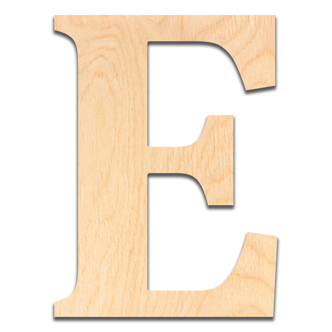 18 inch Wooden Letter E - This 18 inch Unfinished Wood Letter is Ready for Painting or Decorating. for Signs, Home Wall Decor, Office Decor, Letter Wall Decor, Party or Wedding Decorations.