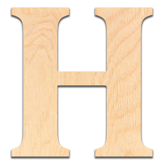 18 inch Wooden Letter H - This 18 inch Unfinished Wood Letter is Ready for Painting or Decorating. for Signs, Home Wall Decor, Office Decor, Letter Wall Decor, Party or Wedding Decorations.