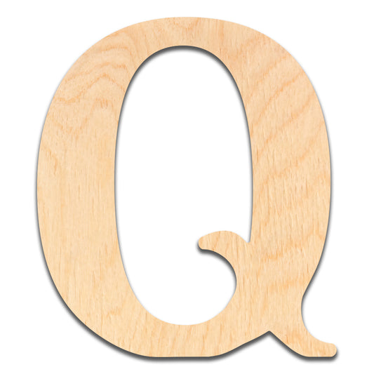 18 inch Wooden Letter Q - This 18 inch Unfinished Wood Letter is Ready for Painting or Decorating. for Signs, Home Wall Decor, Office Decor, Letter Wall Decor, Party or Wedding Decorations.