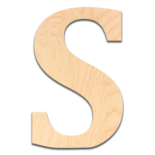 18 inch Wooden Letter S - This 18 inch Unfinished Wood Letter is Ready for Painting or Decorating. for Signs, Home Wall Decor, Office Decor, Letter Wall Decor, Party or Wedding Decorations.