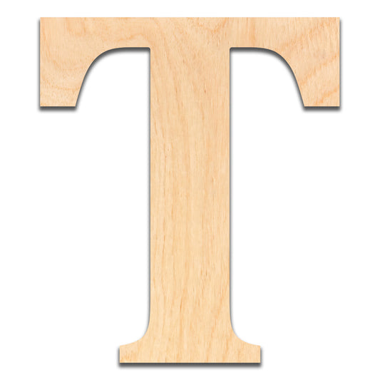 18 inch Wooden Letter T - This 18 inch Unfinished Wood Letter is Ready for Painting or Decorating. for Signs, Home Wall Decor, Office Decor, Letter Wall Decor, Party or Wedding Decorations.