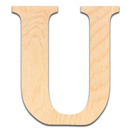 18 inch Wooden Letter U - This 18 inch Unfinished Wood Letter is Ready for Painting or Decorating. for Signs, Home Wall Decor, Office Decor, Letter Wall Decor, Party or Wedding Decorations.