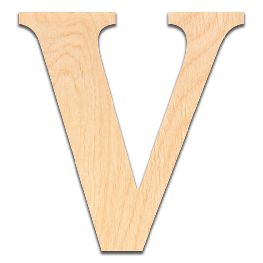 18 inch Wooden Letter V - This 18 inch Unfinished Wood Letter is Ready for Painting or Decorating. for Signs, Home Wall Decor, Office Decor, Letter Wall Decor, Party or Wedding Decorations.