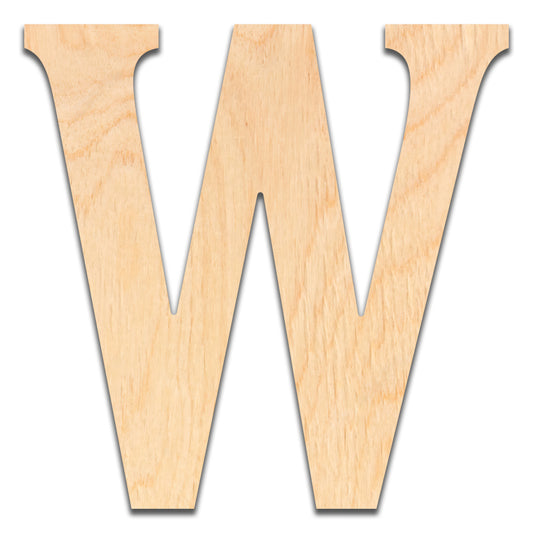 18 inch Wooden Letter W - This 18 inch Unfinished Wood Letter is Ready for Painting or Decorating. for Signs, Home Wall Decor, Office Decor, Letter Wall Decor, Party or Wedding Decorations.