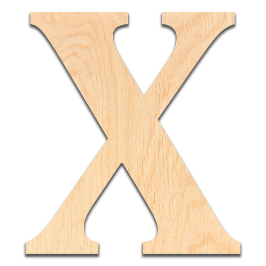 18 inch Wooden Letter X - This 18 inch Unfinished Wood Letter is Ready for Painting or Decorating. for Signs, Home Wall Decor, Office Decor, Letter Wall Decor, Party or Wedding Decorations.